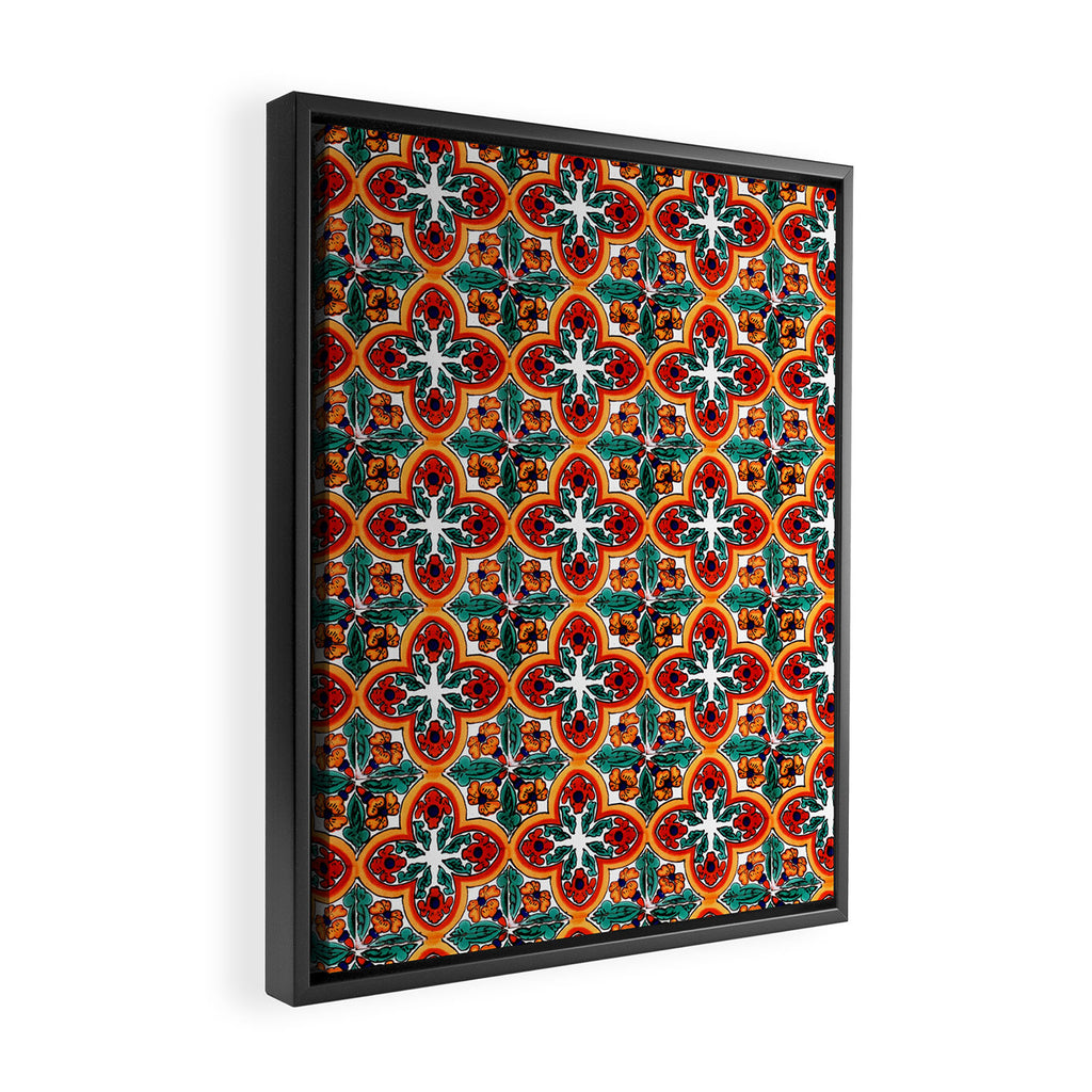 Talavera Mexican Tile Framed Canvas Print Gallery Image 2