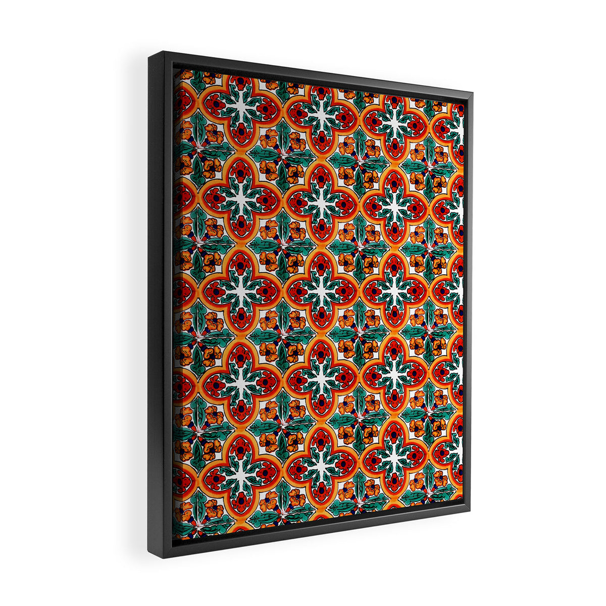 Talavera Mexican Tile Framed Canvas Print Gallery Image 2