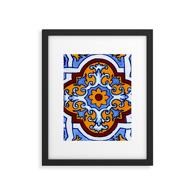 talavera mexican tile Framed Art Print Gallery Image 6