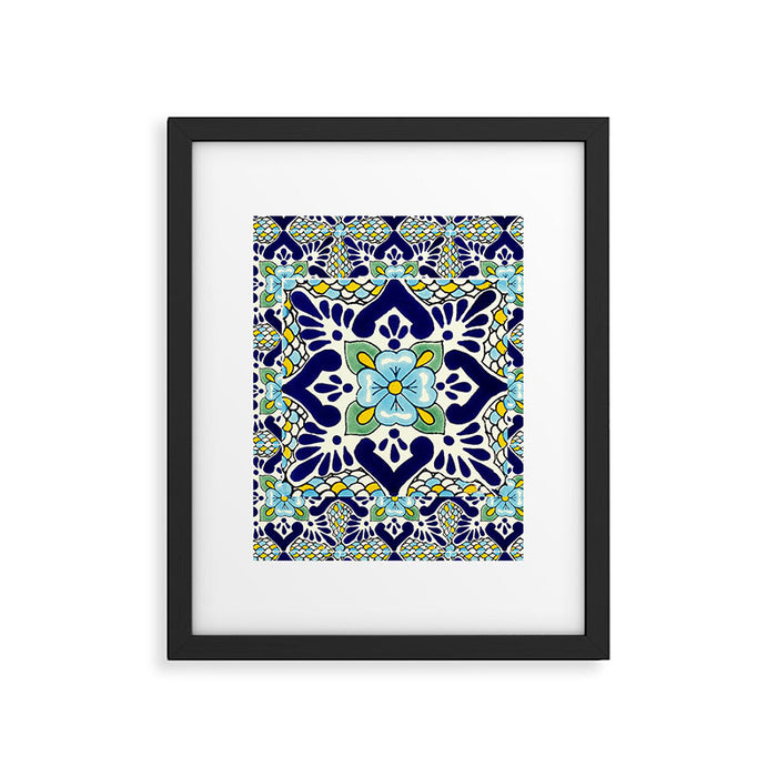 talavera mexican tile Framed Art Print Gallery Image 1
