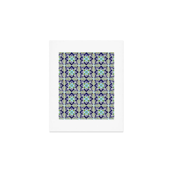 Talavera Mexican Tile IN BLU Art Print Gallery Image 1