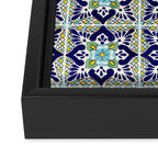 Talavera Mexican Tile IN BLU Framed Canvas Print Gallery Image 3