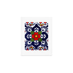 talavera mexican tile in blu Art Print Gallery Image 1