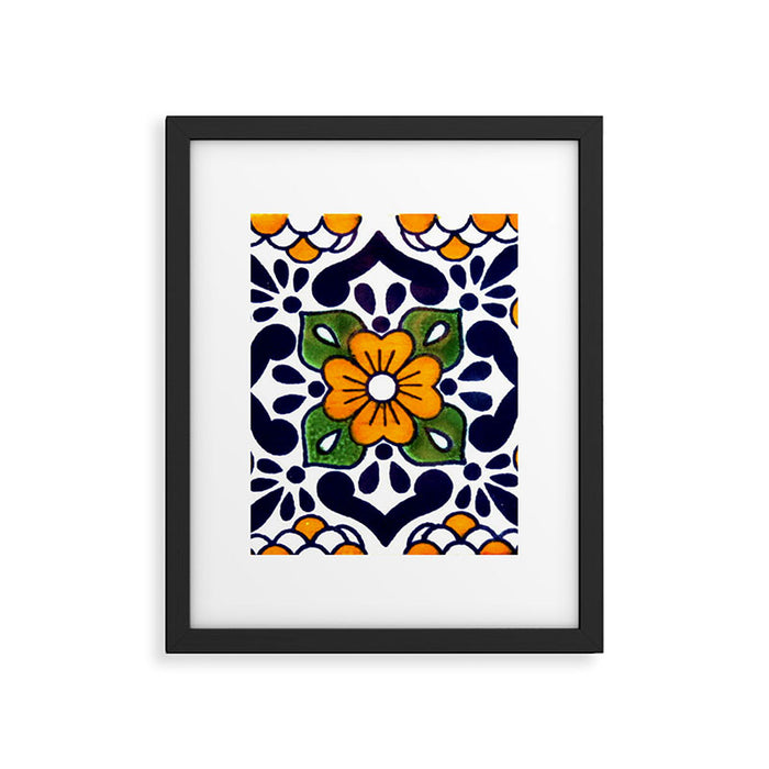 talavera mexican tile Framed Art Print Gallery Image 1