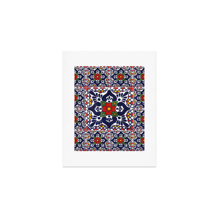 talavera mexican tile pattern Art Print Gallery Image 1