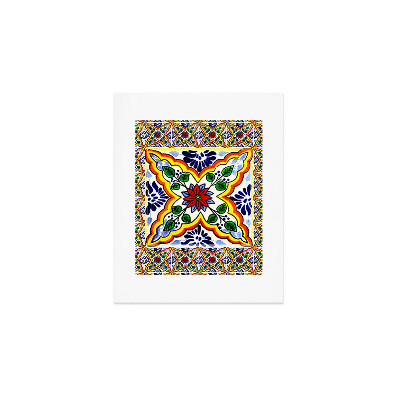 talavera mexican tile Art Print Gallery Image 1