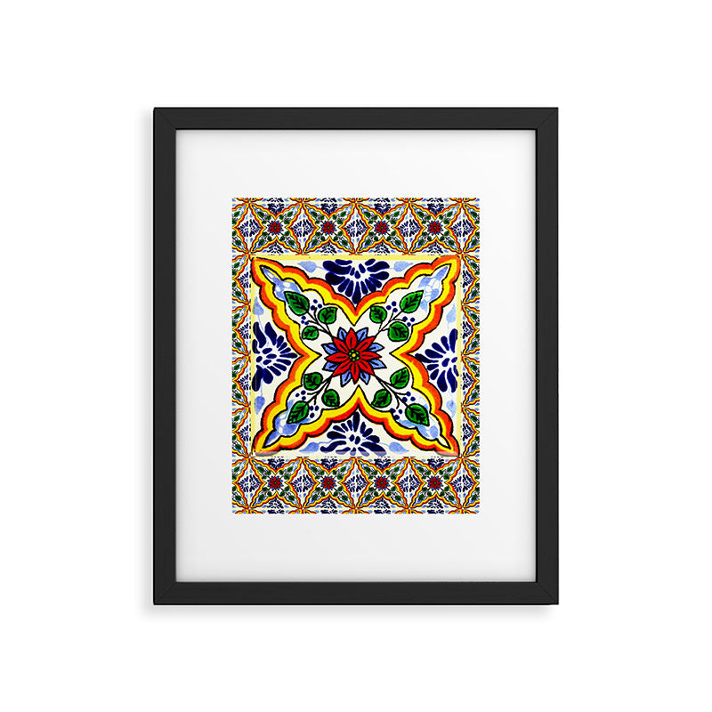 talavera mexican tile Framed Art Print Gallery Image 6