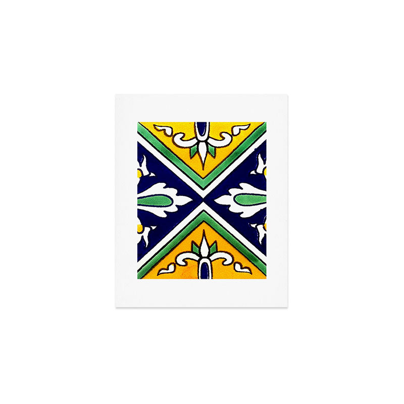 talaveramexican tile Art Print Gallery Image 1