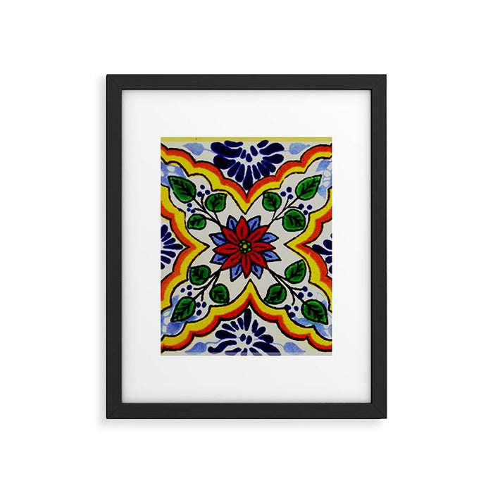 talaveramexican tile Framed Art Print Gallery Image 1