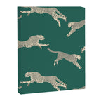 Leaping Cheetah Emerald Canvas Print Gallery Image 6