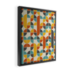 1970s Colors Mid Century Modern Geometric Pattern  Framed Canvas Print Gallery Image 2