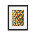1970s Colors Mid Century Modern Geometric Pattern  Framed Art Print Gallery Image 6
