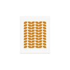 Danish Pattern Orange Mid Century Modern Art Print Gallery Image 1