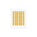 Danish Pattern Yellow Mid Century Modern Art Print Gallery Image 1