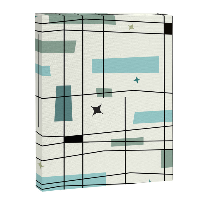 Mid Century Art Bauhaus Style Canvas Print Gallery Image 1