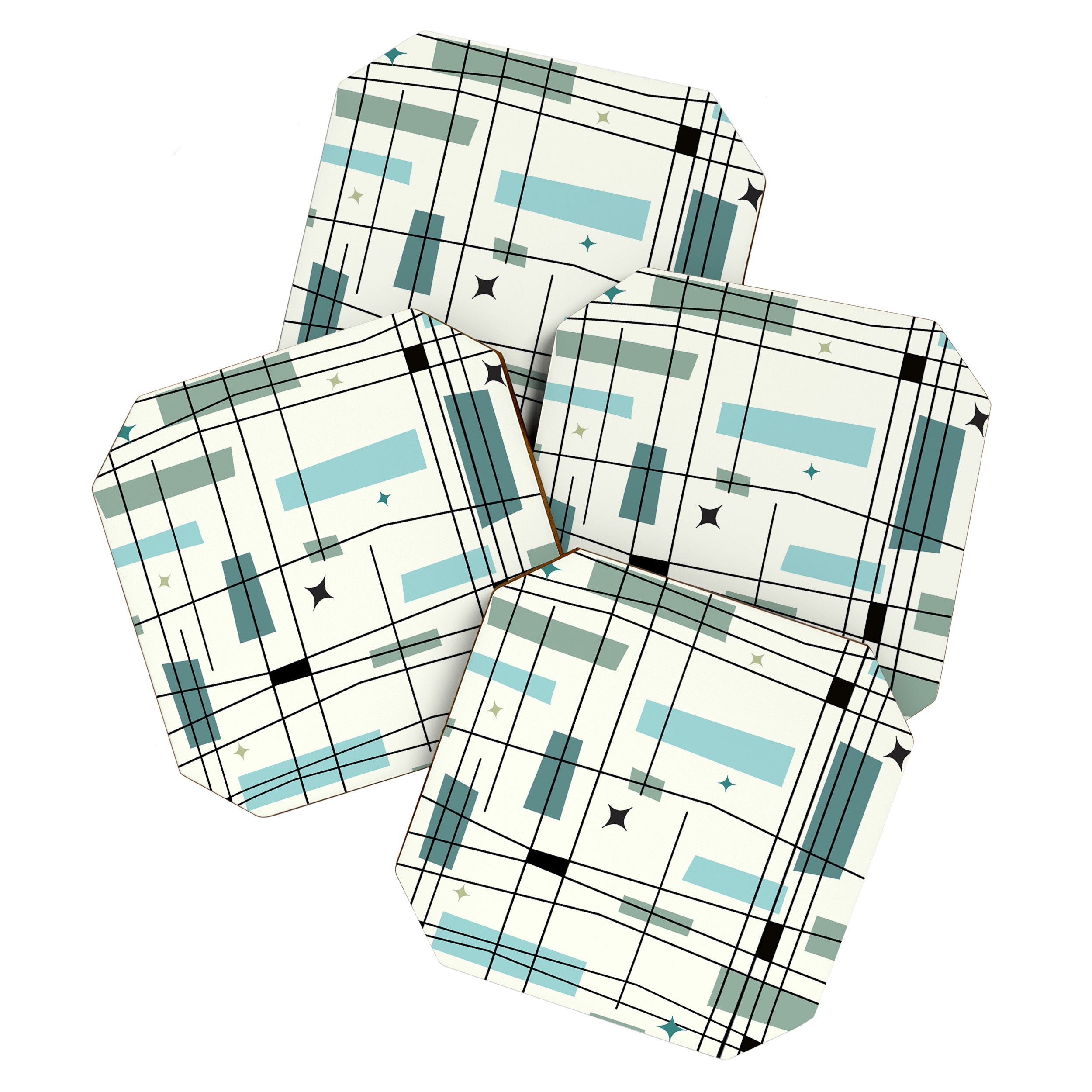 Mid Century Art Bauhaus Style Coaster Gallery Image 1