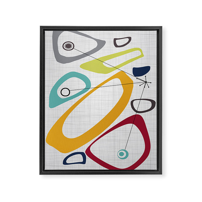 Mid Century Modern Art Framed Canvas Print Gallery Image 1
