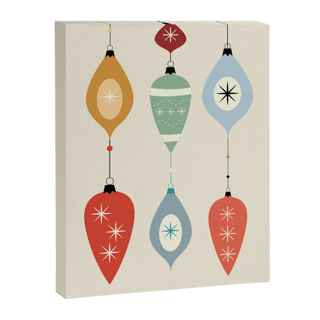 Mid Century Modern Christmas Baubles Canvas Print Gallery Image 8