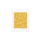 Mid Century Modern Forest Yellow Art Print Gallery Image 1