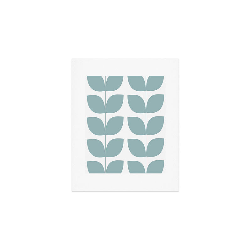Mid Century Modern Leaves 01 Art Print Gallery Image 1
