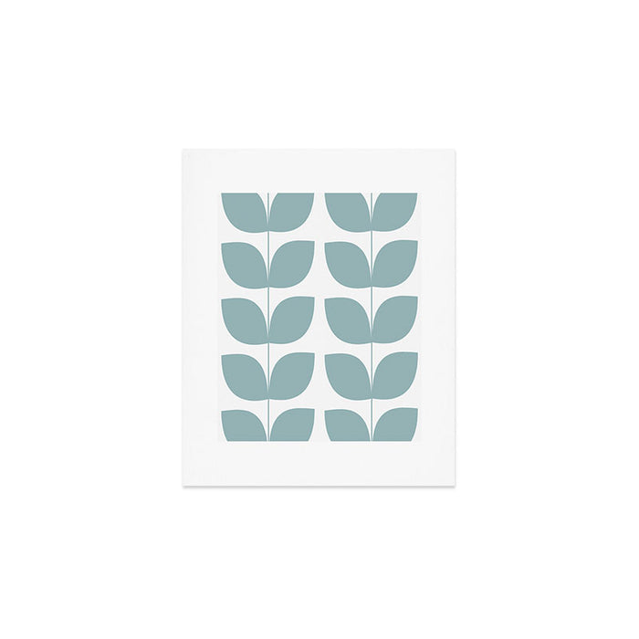Mid Century Modern Leaves 01 Art Print Gallery Image 1