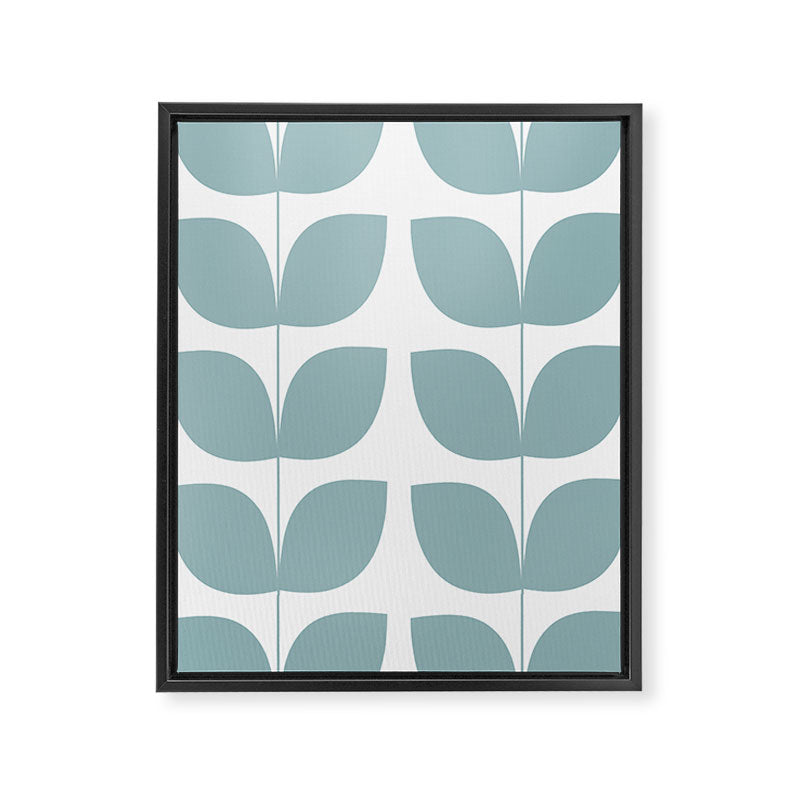 Mid Century Modern Leaves 01 Framed Canvas Print Gallery Image 6