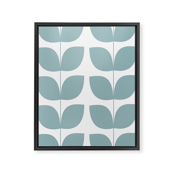 Mid Century Modern Leaves 01 Framed Canvas Print Gallery Image 1