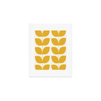 Mid Century Modern Leaves Yellow #society6 #buyart  Art Print Gallery Image 1