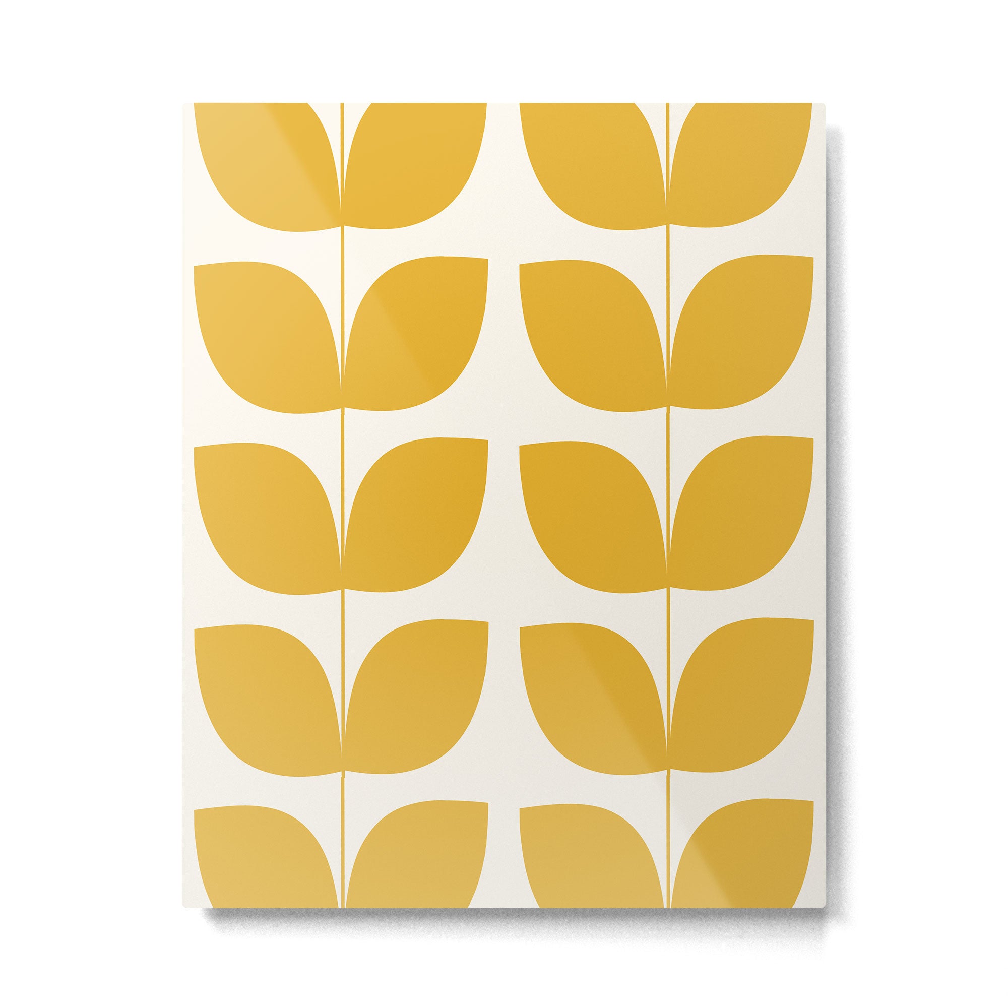 Mid Century Modern Leaves Yellow #society6 #buyart  Metal Print Gallery Image 4