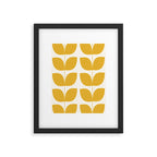 Mid Century Modern Leaves Yellow #society6 #buyart  Framed Art Print Gallery Image 5