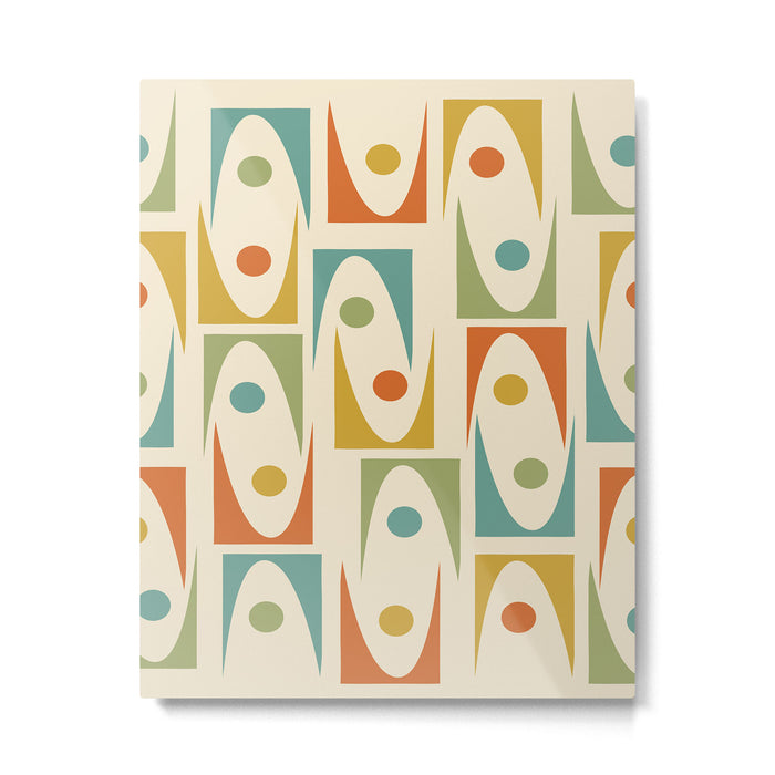 Mid Century Modern Ornaments  Metal Print Gallery Image 1