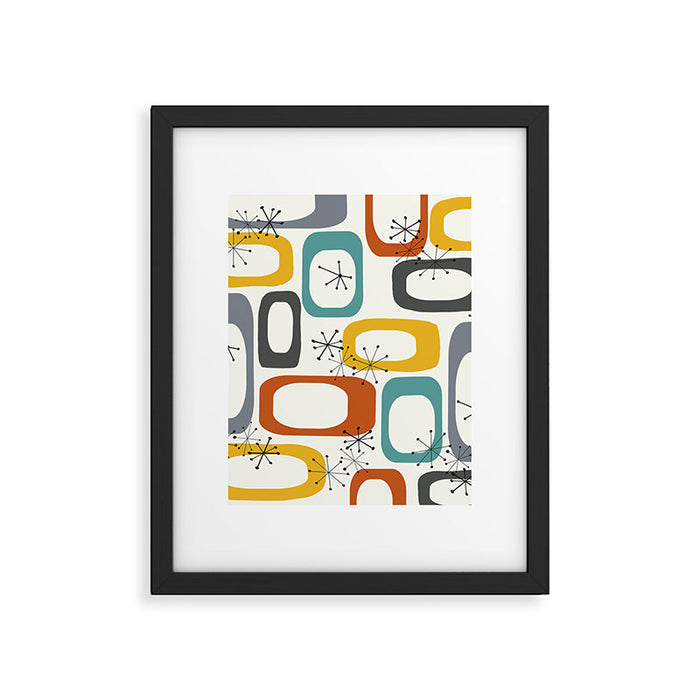 Mid Century Modern Shapes 02 #society6 #buyart Framed Art Print Gallery Image 1