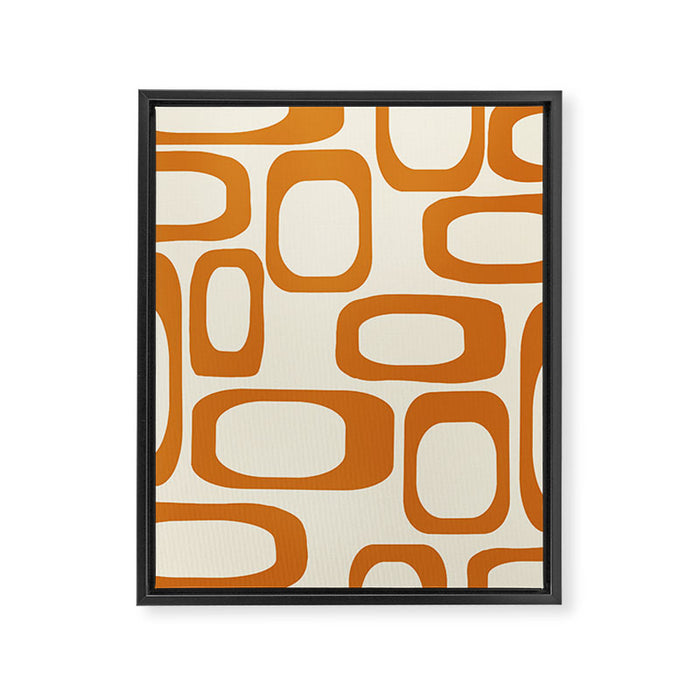 Mid Century Modern Shapes 1970s Orange #society6 #buyart  Framed Canvas Print Gallery Image 1