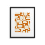 Mid Century Modern Shapes 1970s Orange #society6 #buyart  Framed Art Print Gallery Image 6