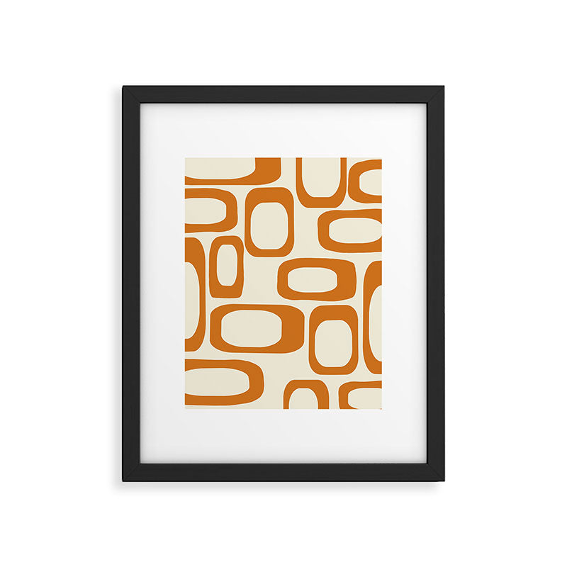 Mid Century Modern Shapes 1970s Orange #society6 #buyart  Framed Art Print Gallery Image 6