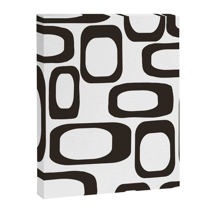 Mid Century Modern Shapes Black And White #society6 #buyart Canvas Print Gallery Image 1