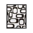 Mid Century Modern Shapes Black And White #society6 #buyart Framed Canvas Print Gallery Image 8