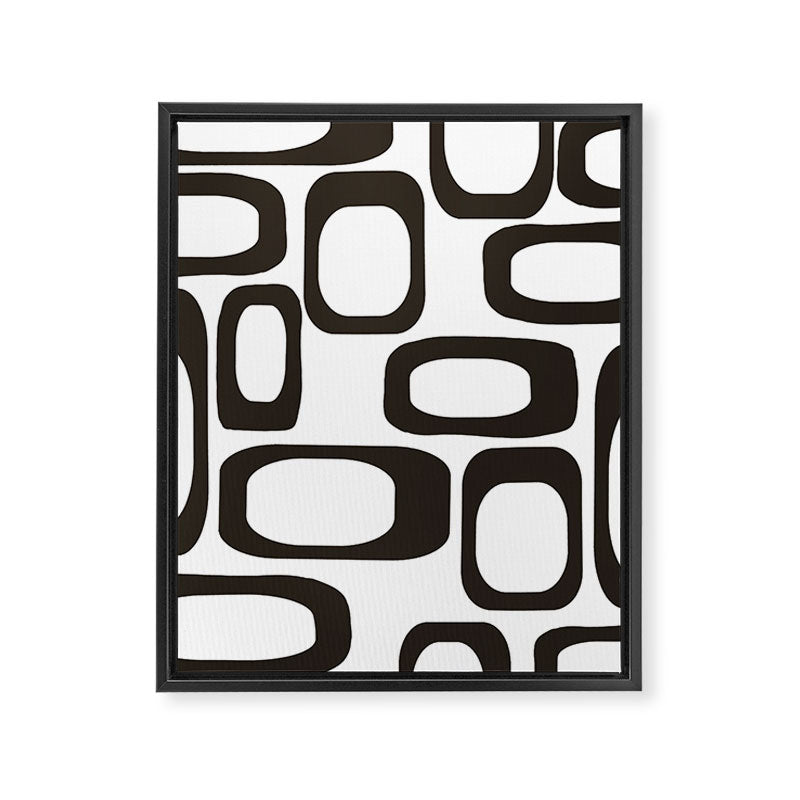 Mid Century Modern Shapes Black And White #society6 #buyart Framed Canvas Print Gallery Image 8