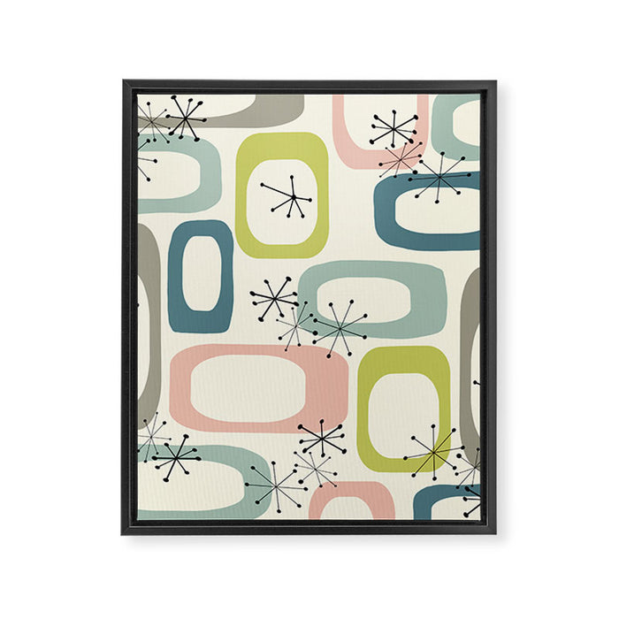 Mid Century Modern Shapes #society6 #buyart Framed Canvas Print Gallery Image 1