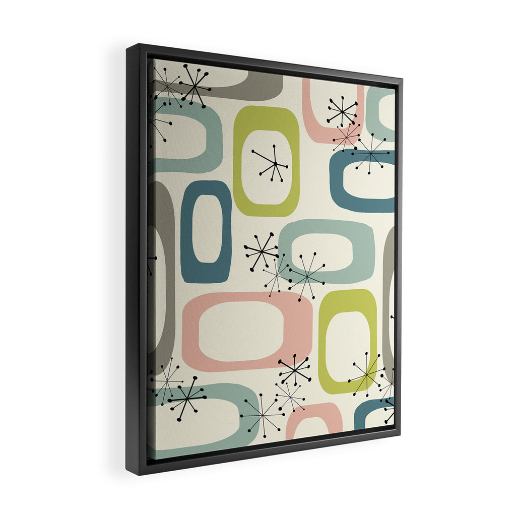 Mid Century Modern Shapes #society6 #buyart Framed Canvas Print Gallery Image 2