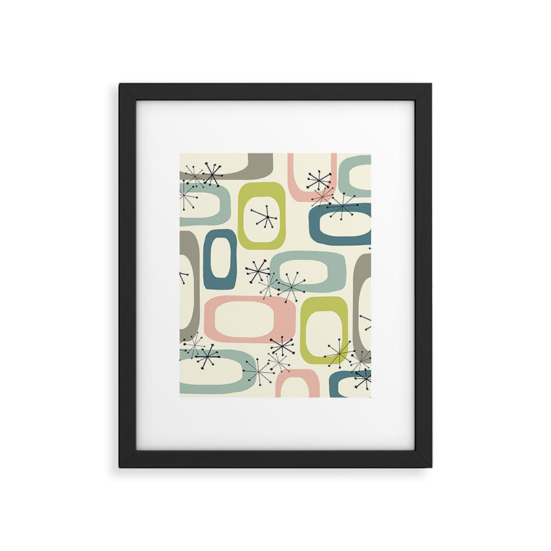 Mid Century Modern Shapes #society6 #buyart Framed Art Print Gallery Image 6