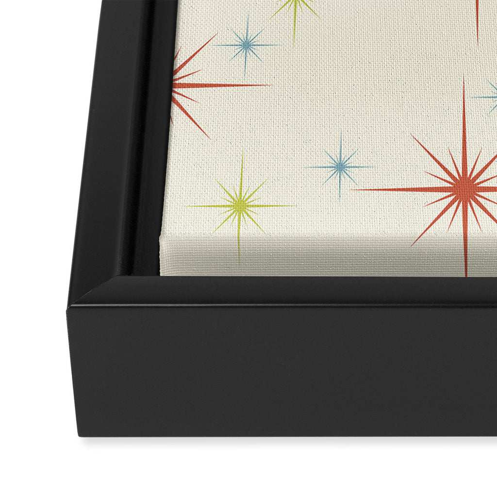 Mid Century Modern Stars 1950s Colors Framed Canvas Print Gallery Image 3