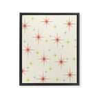 Mid Century Modern Stars 1950s Colors Framed Canvas Print Gallery Image 8