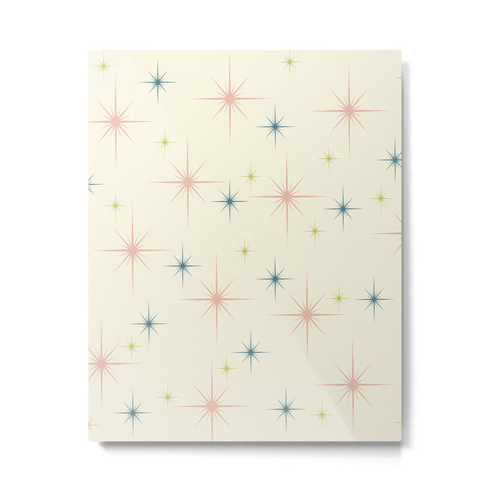Mid Century Modern Stars Metal Print Gallery Image 1