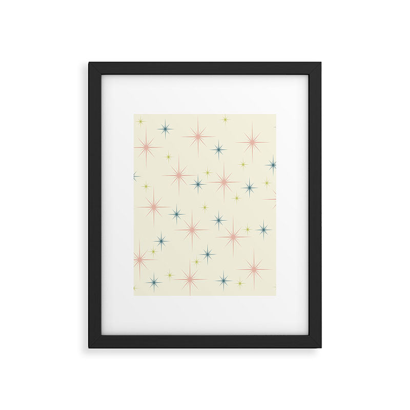 Mid Century Modern Stars Framed Art Print Gallery Image 6