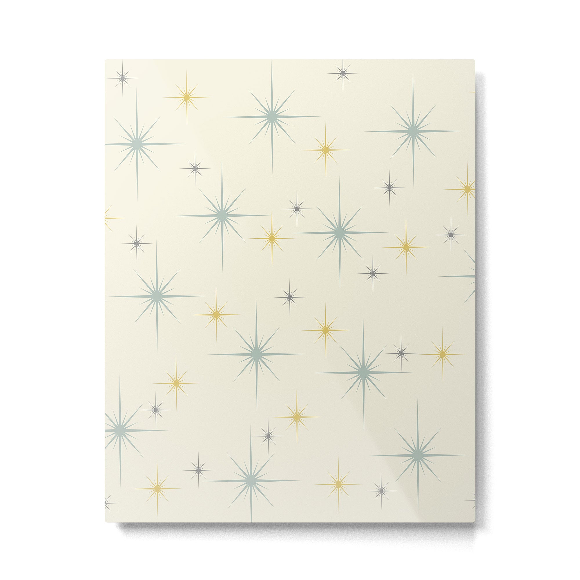 Mid Century Modern Stars Teal Metal Print Gallery Image 6