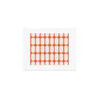 Midcentury Modern Retro Abstract Capsule Inspired Geometric Shapes in Minimalist Graphic Orange Art Print Gallery Image 1