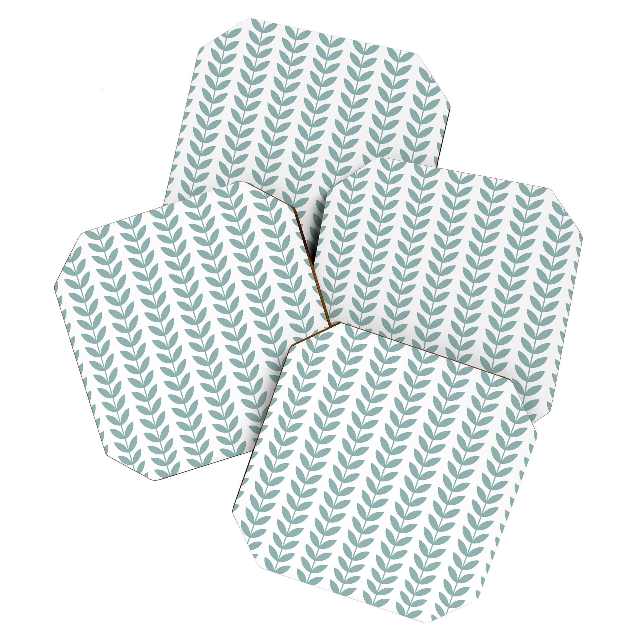 Scandinavian Mid Century Pattern 1950s Blue Coaster Gallery Image 1