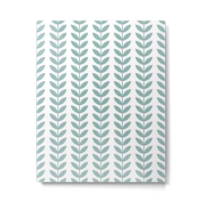 Scandinavian Mid Century Pattern 1950s Blue Metal Print Gallery Image 1