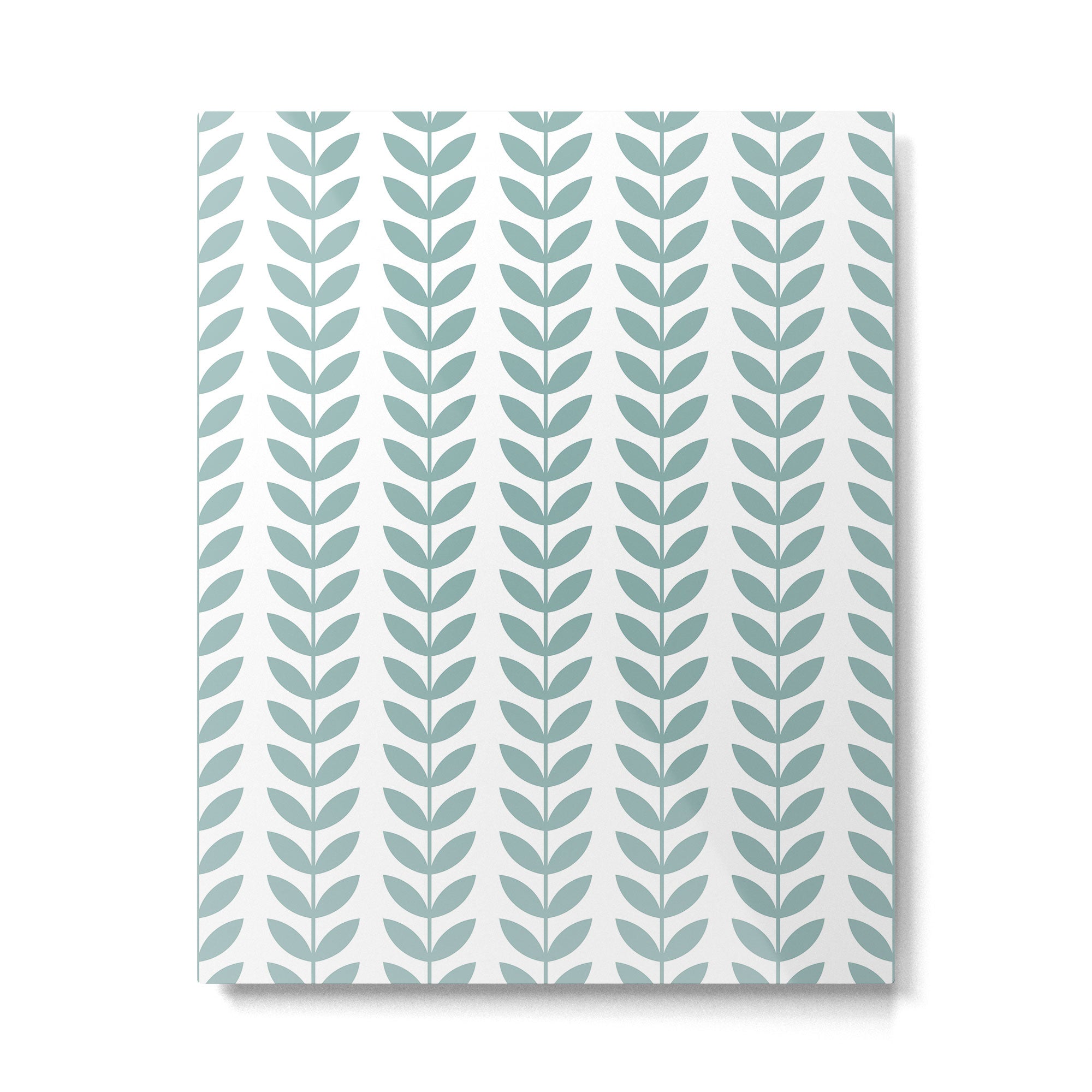 Scandinavian Mid Century Pattern 1950s Blue Metal Print Gallery Image 6